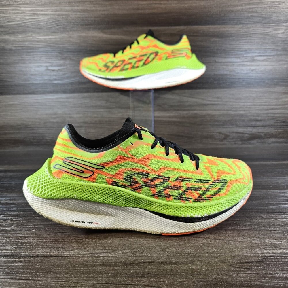 Skechers Go Run Speed Beast Running Shoes Green Orange - Women's Size 8